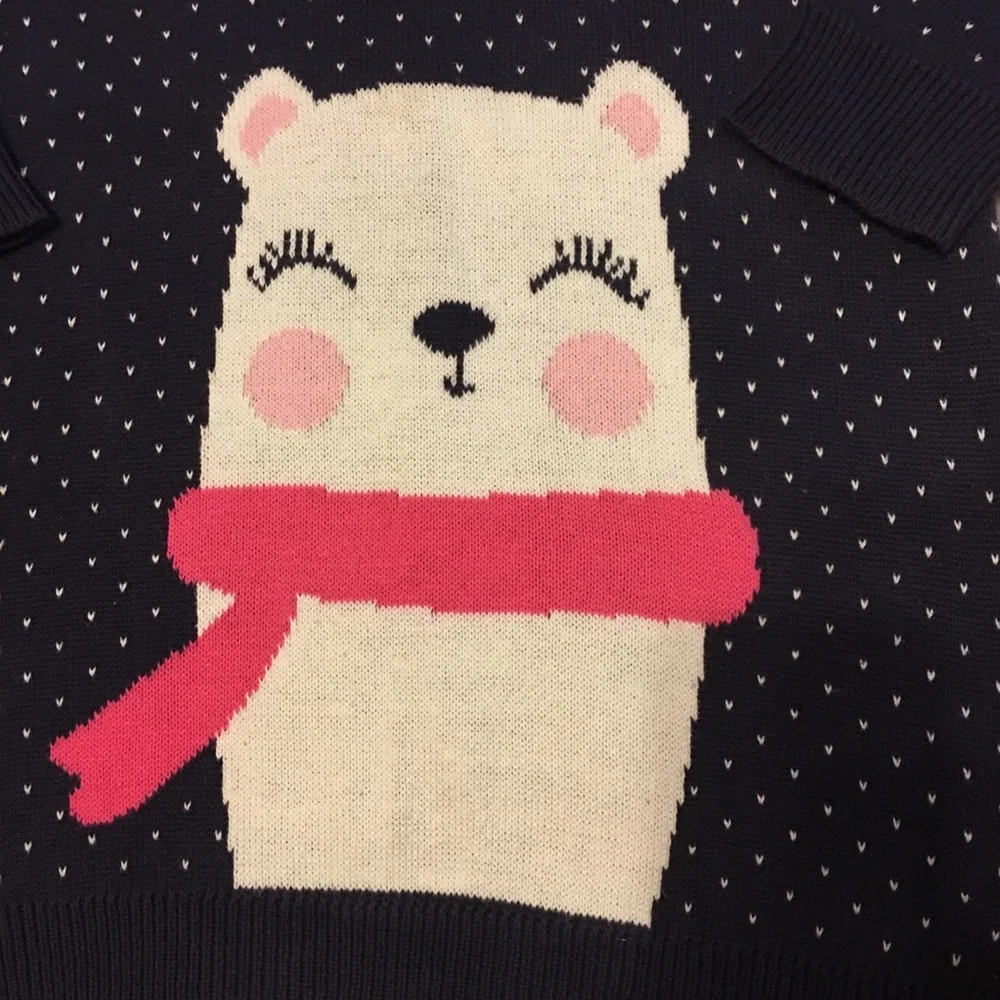 Gymboree size 8 thick polar bear sweater dress.
